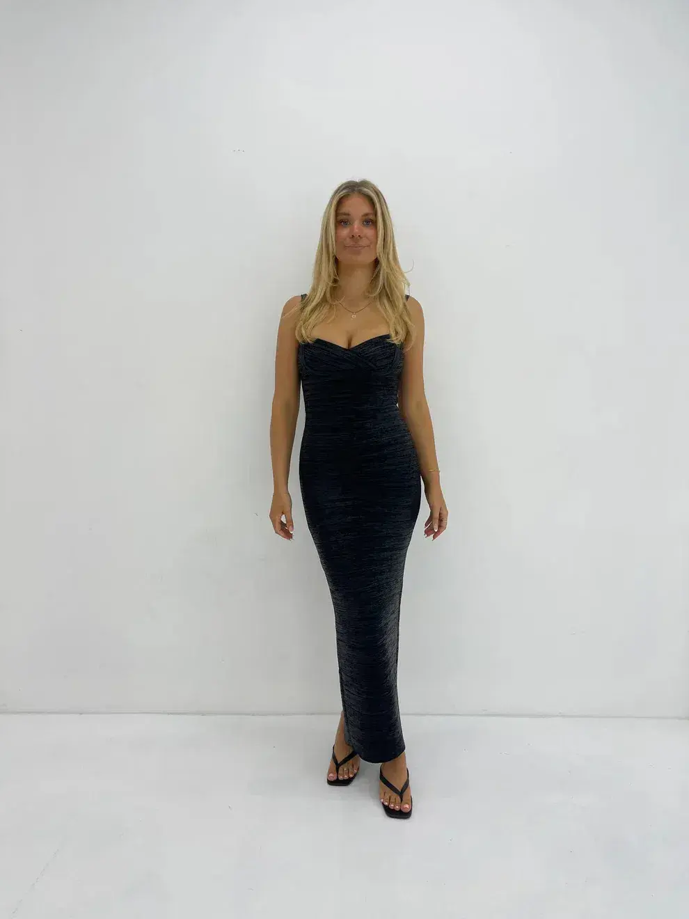 Herve Leger Sweetheart Gown Black Size AU 8 for rent on The Volte - main image