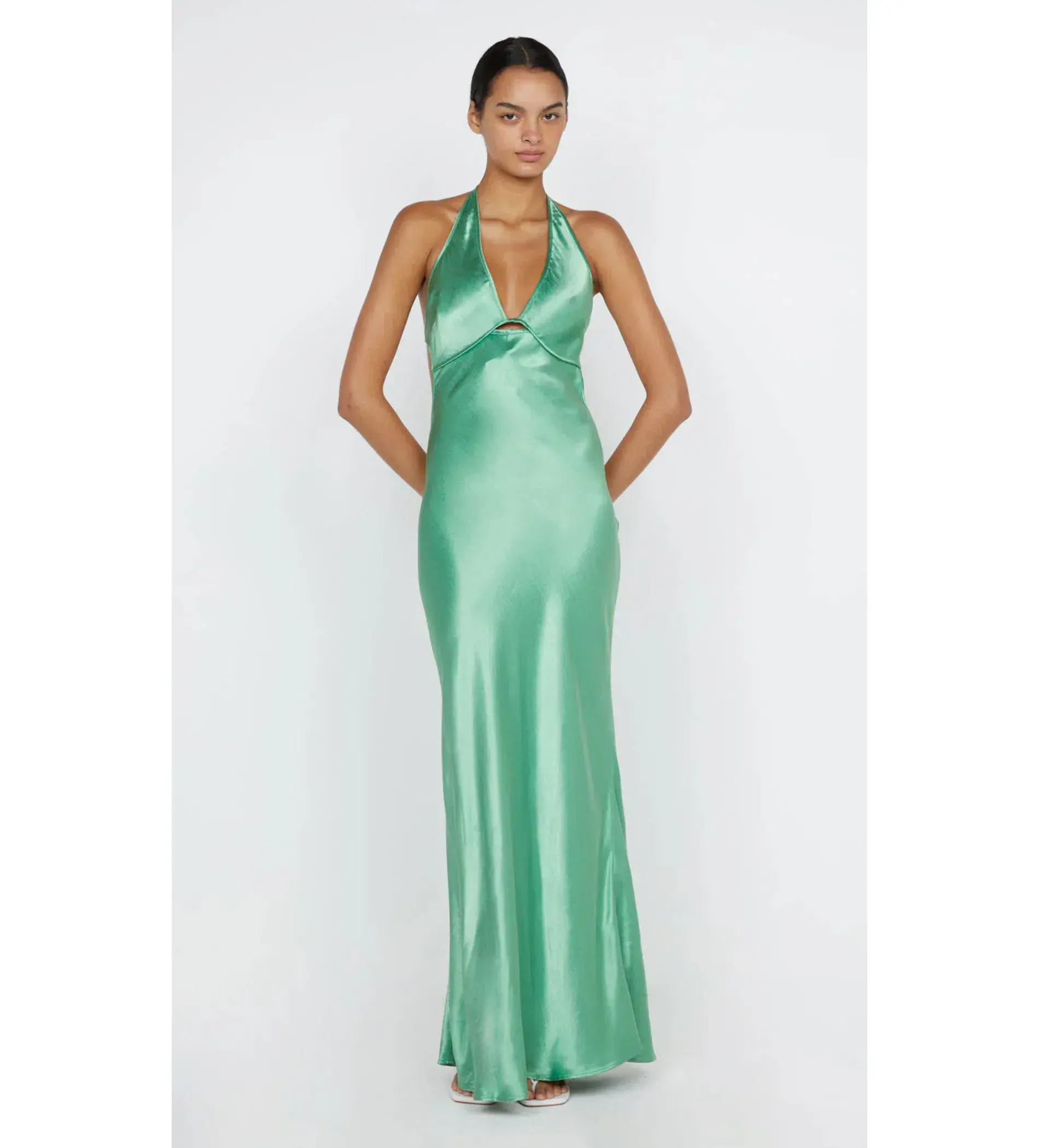 Bec & Bridge Zariah Halter Dress Green Apple Size AU 6 - Image 1