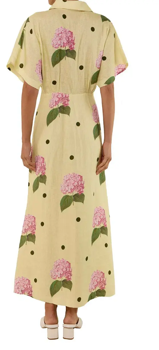 Palm Noosa Jasmine Dress Yellow Print Size 8 for rent on The Volte - main image