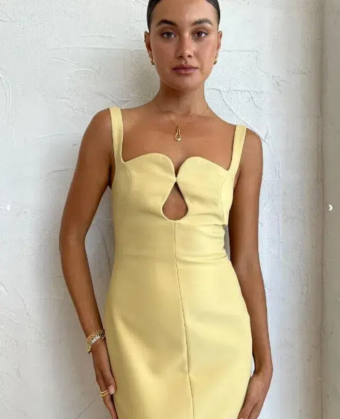 Camilla And Marc Brixton Dress Mustard Yellow Size 8 for rent on The Volte - main image