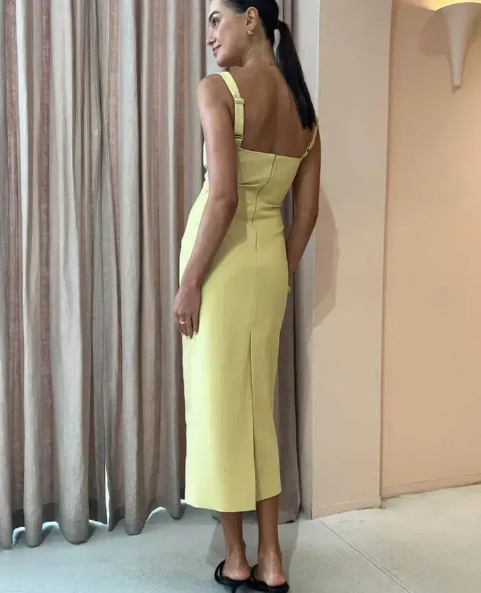 Camilla And Marc Brixton Dress Mustard Yellow Size 8 for rent on The Volte - main image