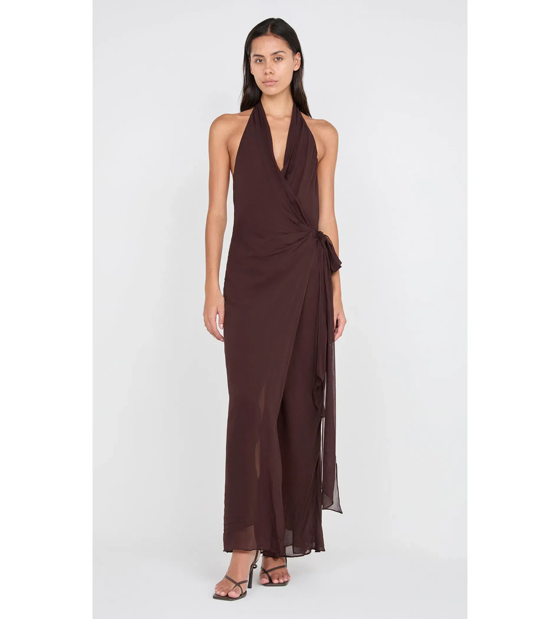 Bec and Bridge Soneva Wrap Dress Dark Chocolate Size 6  - Image 1