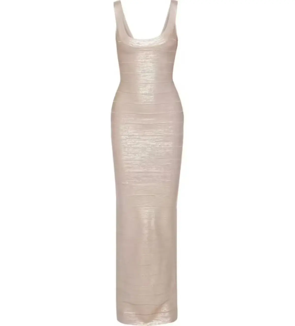 Herve Leger Ellen Bandage Gown Rose Gold Size S/AU 8 - Image 4