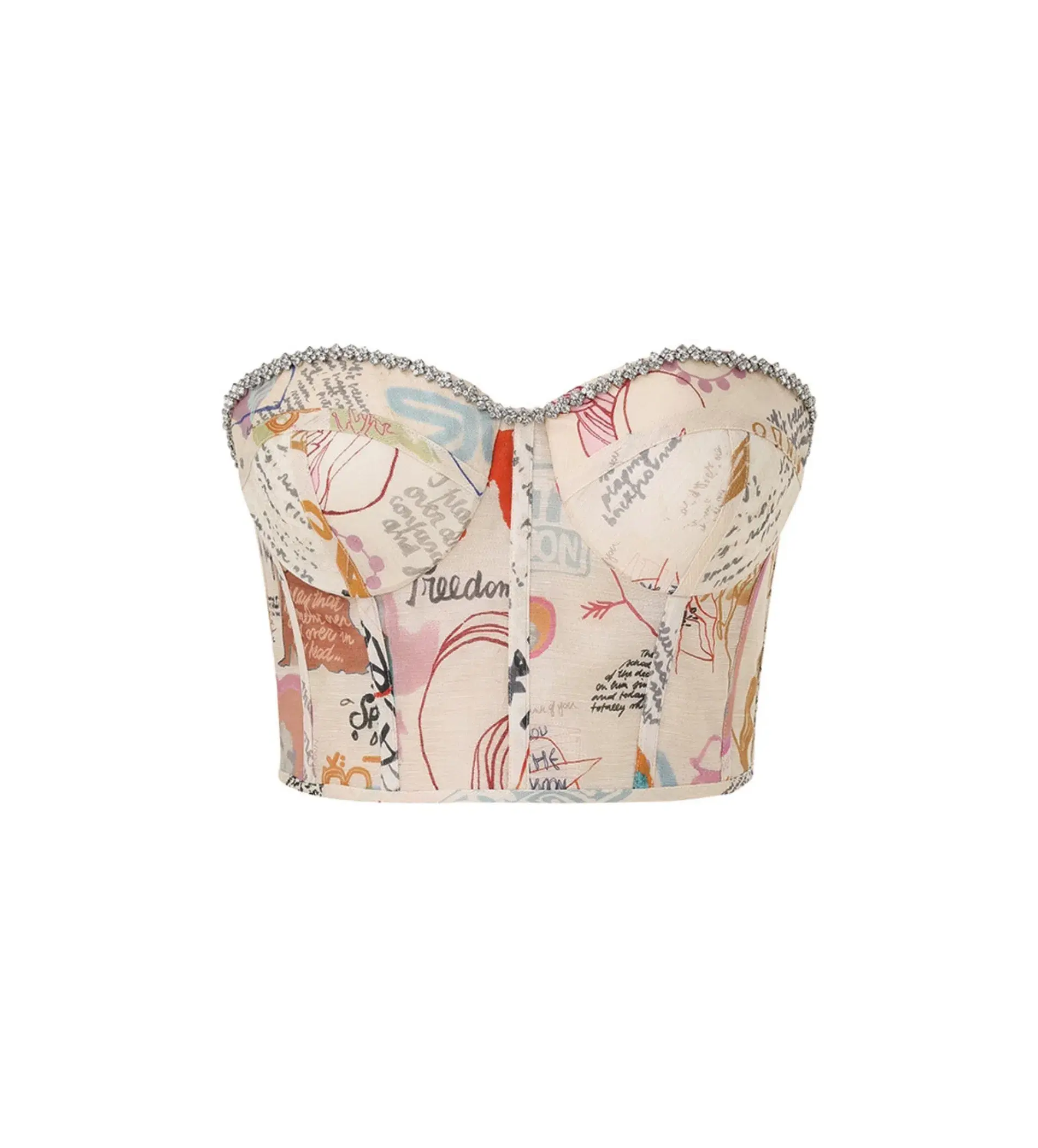 Zimmermann Crush Paneled Bodice and Shorts Set in Dear Diary Print Size 0 / AU 8 - Image 4