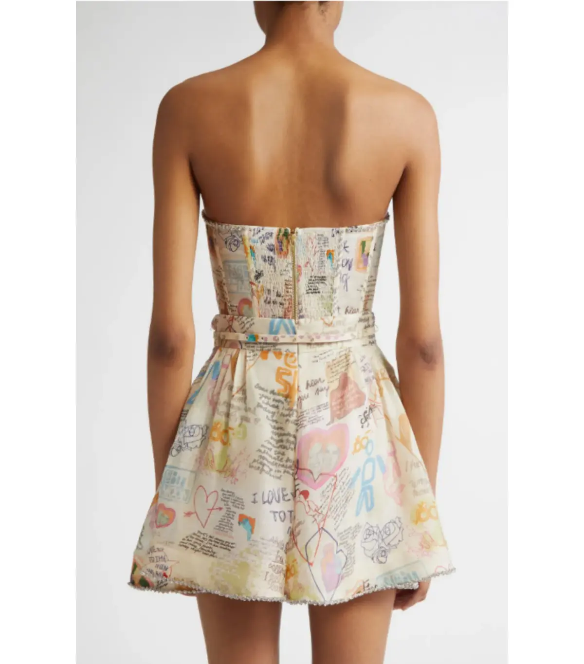 Zimmermann Crush Paneled Bodice and Shorts Set in Dear Diary Print Size 0 / AU 8 - Image 3