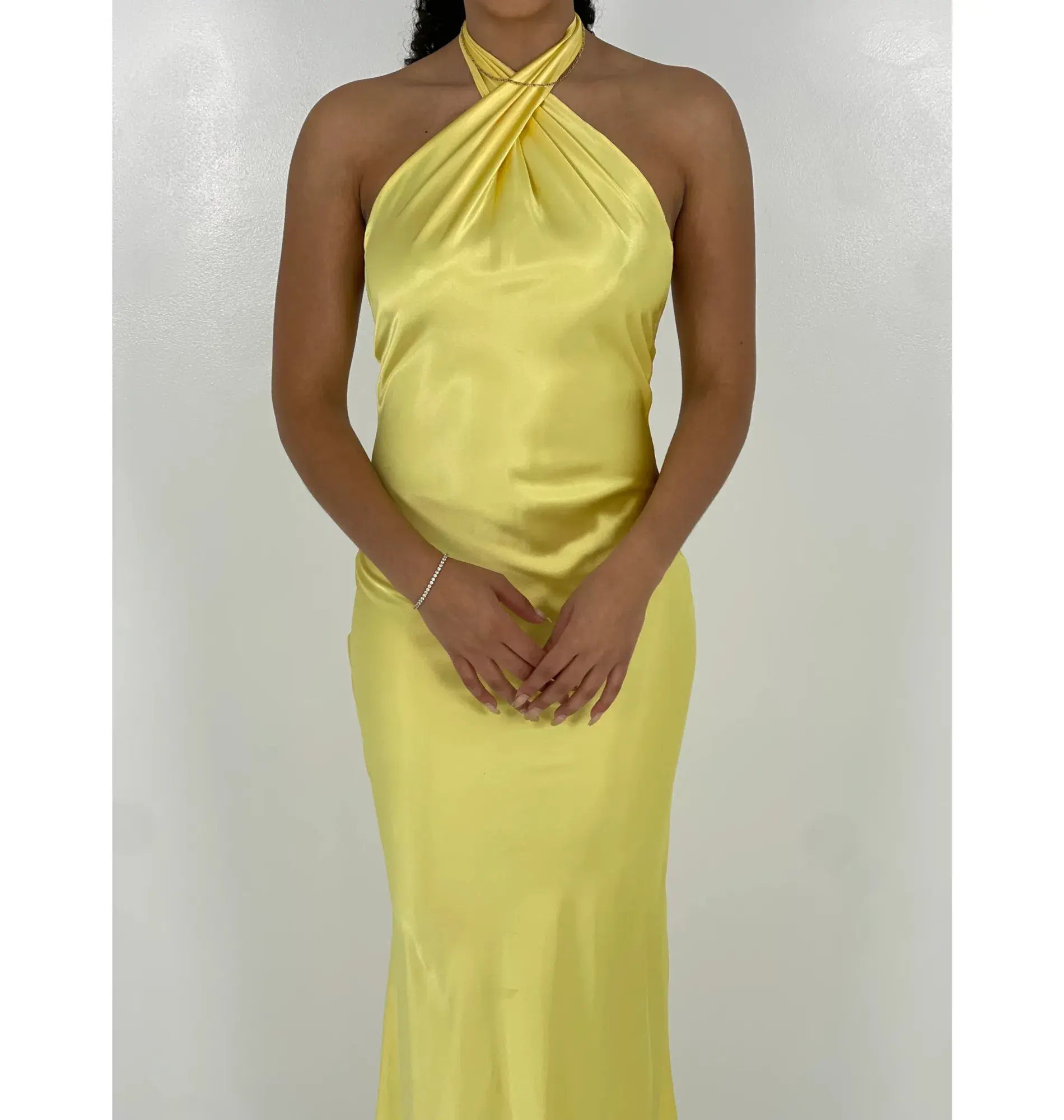 YLD Design Crossover Maxi Dress Yellow Size S / AU 8 - Image 3