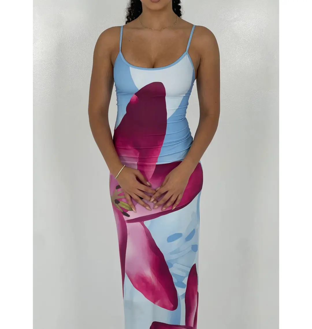 With Harper Lu Sky Lily Slip Maxi Dress Floral Size XS / AU 6 for rent on The Volte - main image