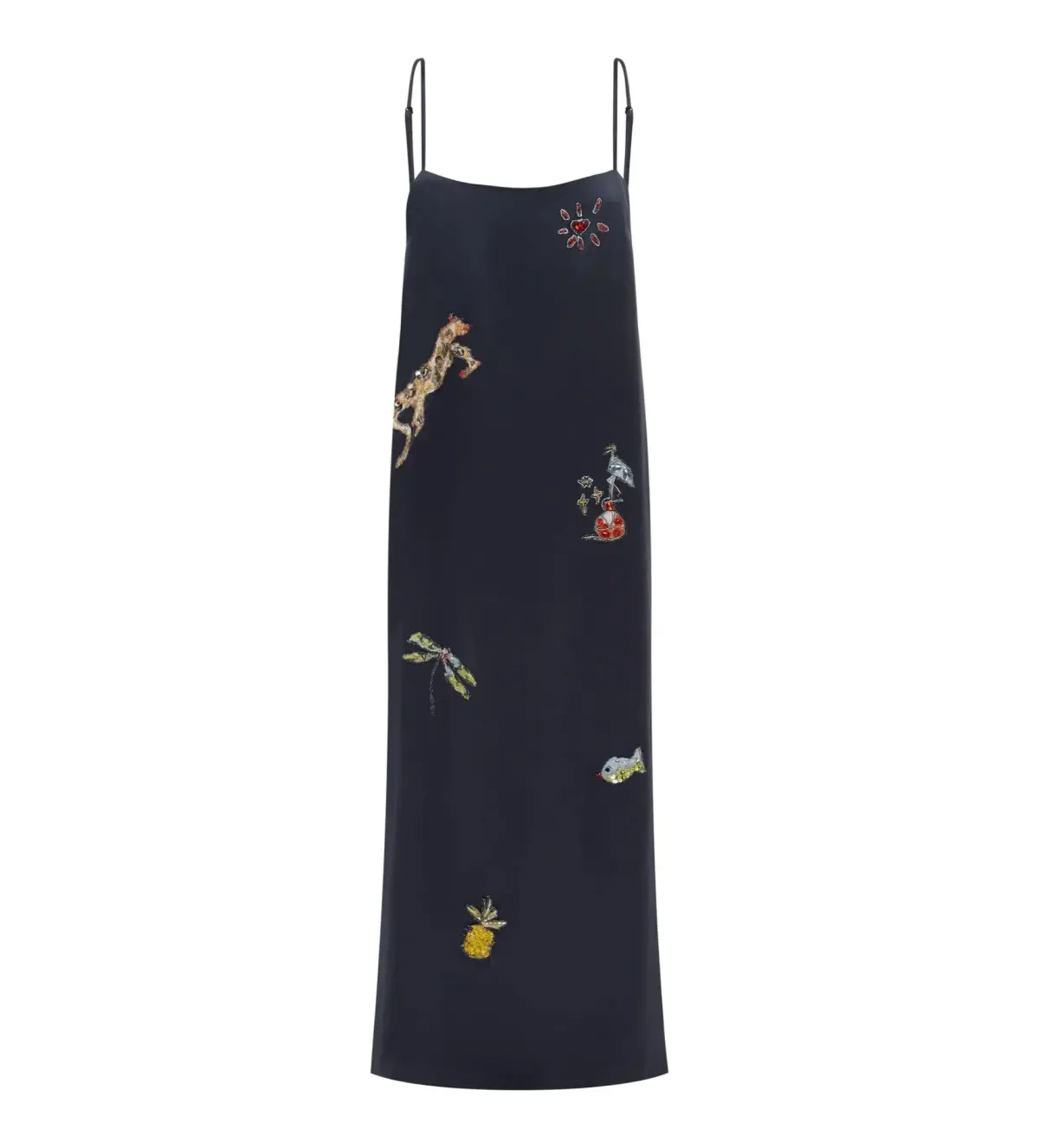 Alemais Fontaine Slip Midi Dress in Navy Size 6  - Image 4