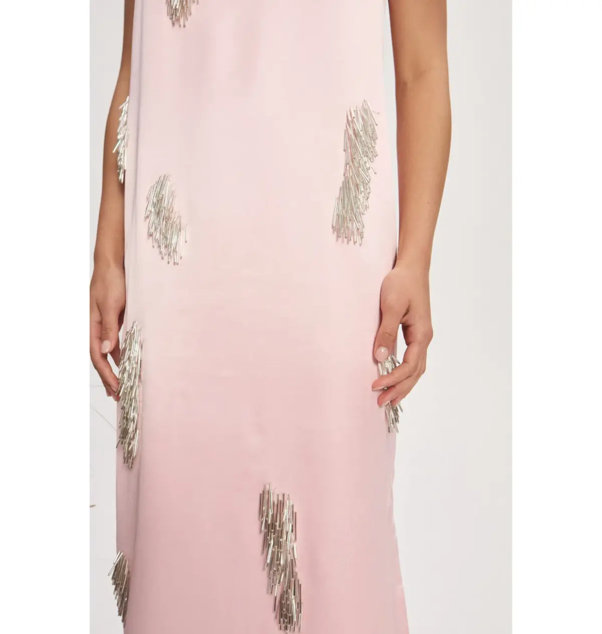 Alemais Cindy Embellished Slip Dress Pink Size AU 6  - Image 3
