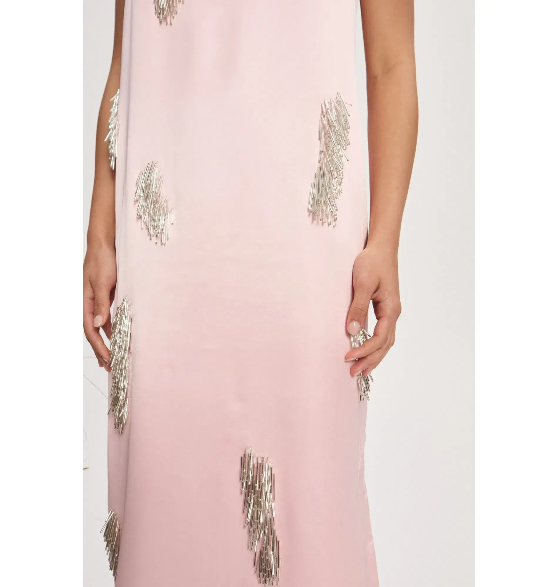 Alemais Cindy Embellished Slip Dress Pink Size AU 6  - Image 3