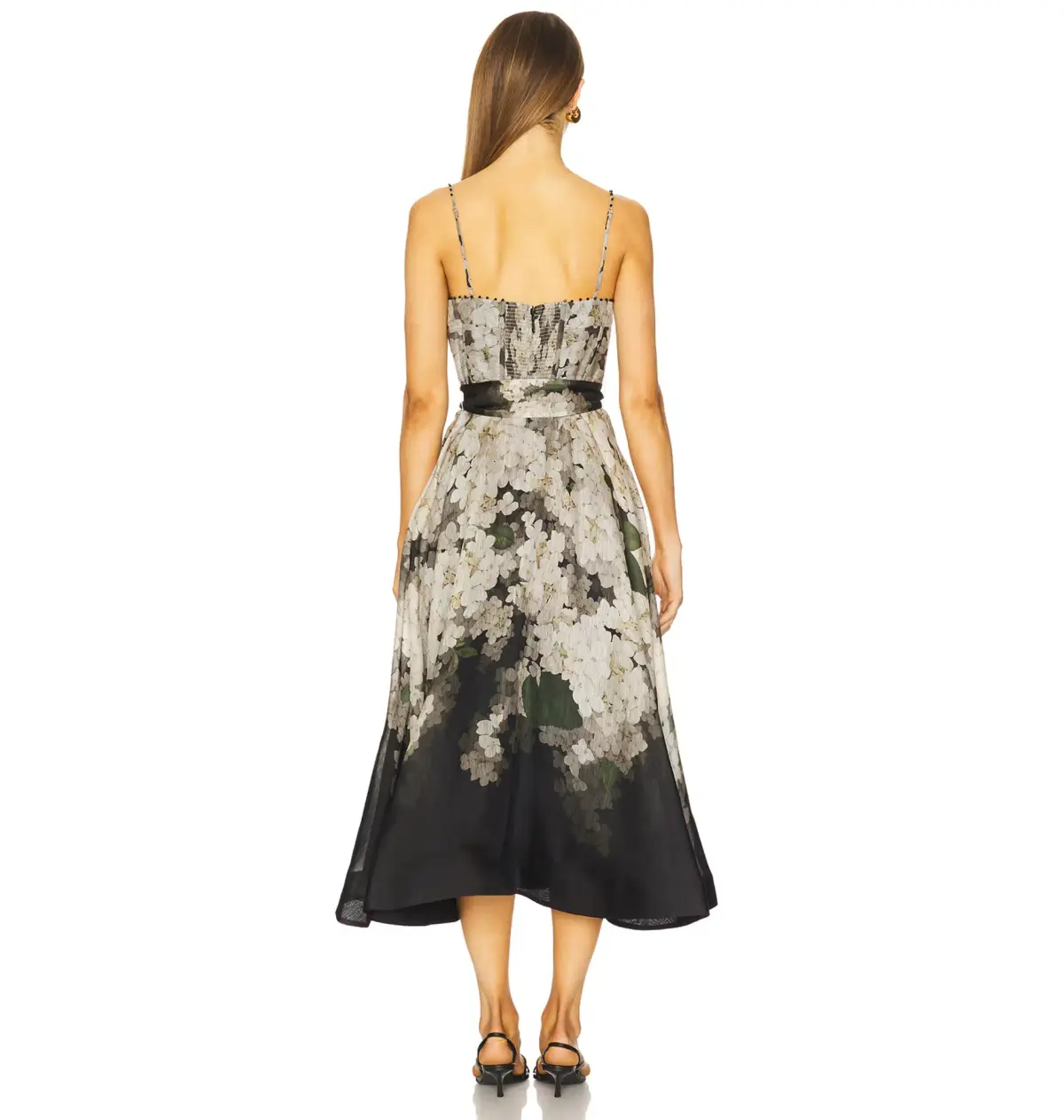 Zimmermann Balance Picnic Dress in Black Hydrangea 1 / AU 10 - Image 2