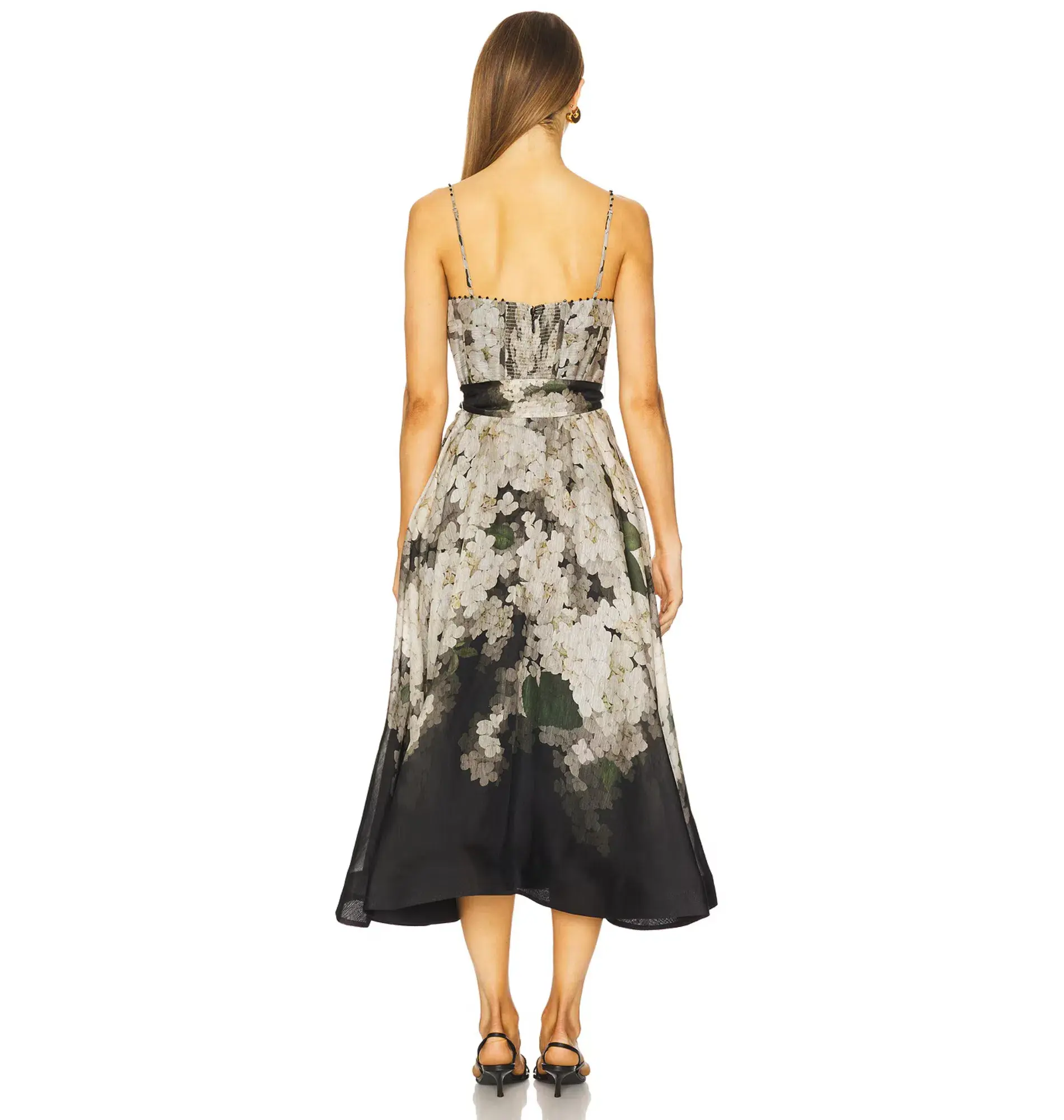 Zimmermann Balance Picnic Dress in Black Hydrangea 1 / AU 10 - Image 2