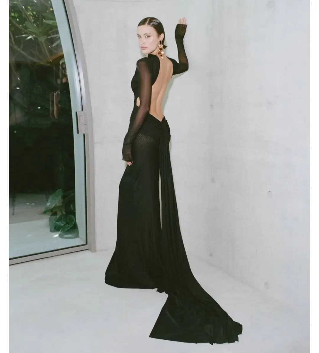 Effie Kats Monaco Gown in Black Size 8  for rent on The Volte - main image