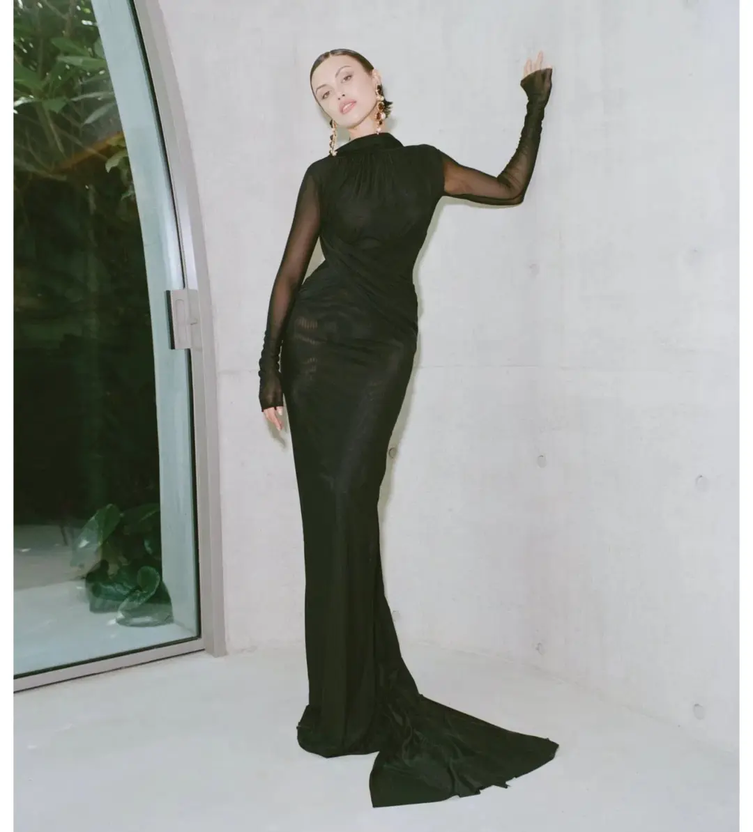 Effie Kats Monaco Gown in Black Size 8  for rent on The Volte - main image