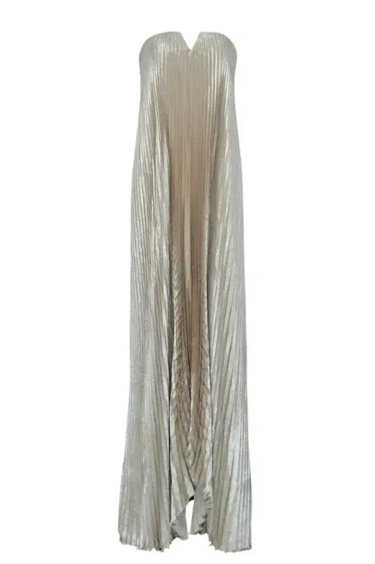 L'Idee Black Tie Gown Gold Shimmer Size 12 - Image 9