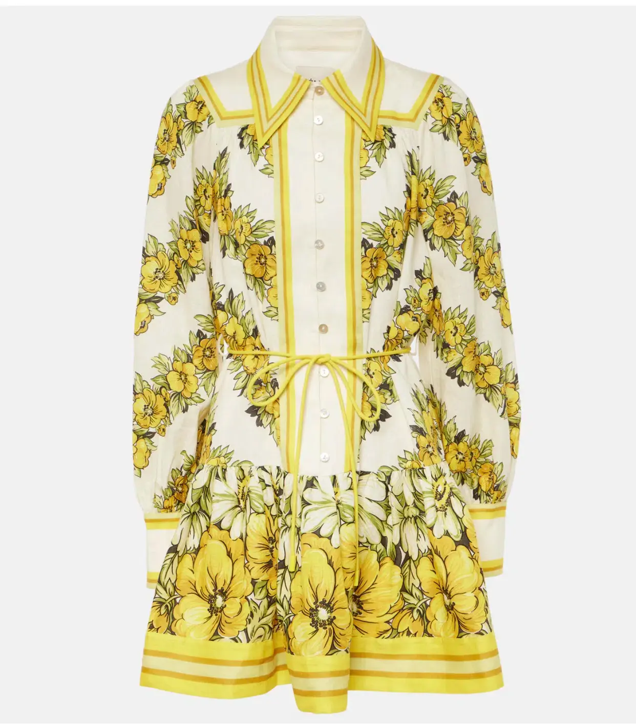 Alemais Gisela Floral Linen Shirt Dress - Image 1