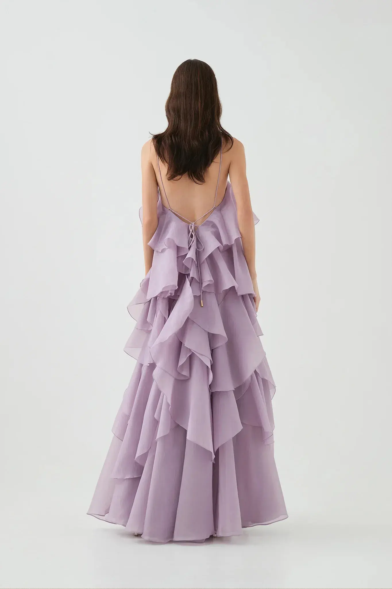 Aje Pandorea Layered Maxi Dress Lilac Size AU 14 - Image 4