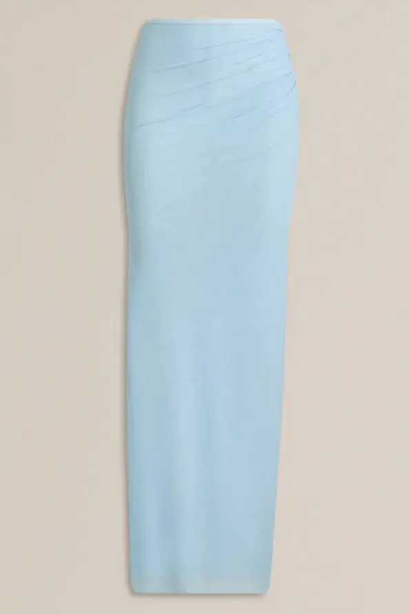 Scanlan Theodore Mesh Drape Top & Skirt Pale Blue Size 10 - Image 7