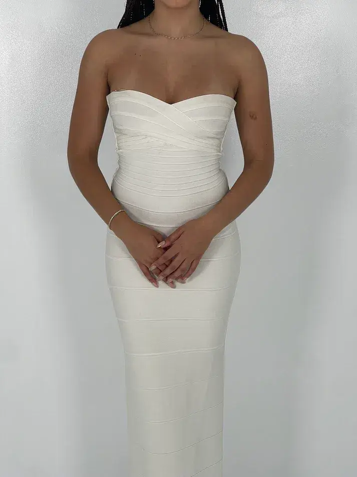 Herve Leger White Bandage Gown Size S / AU 8 for rent on The Volte - main image