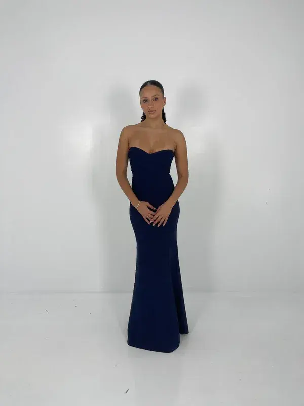 Herve Leger Navy Sara Gown Size S / AU 8 - Image 1