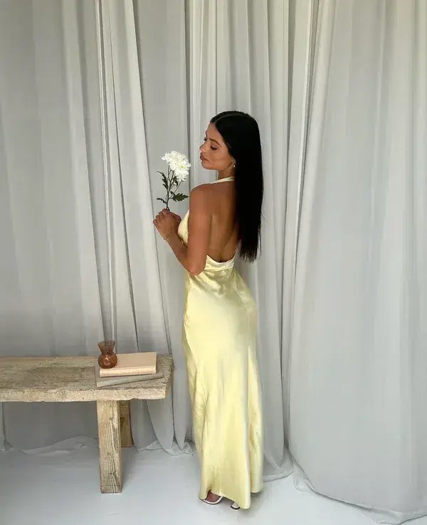 Little JC Boutique Andie Satin Maxi Dress Size S / AU 8 - Image 2