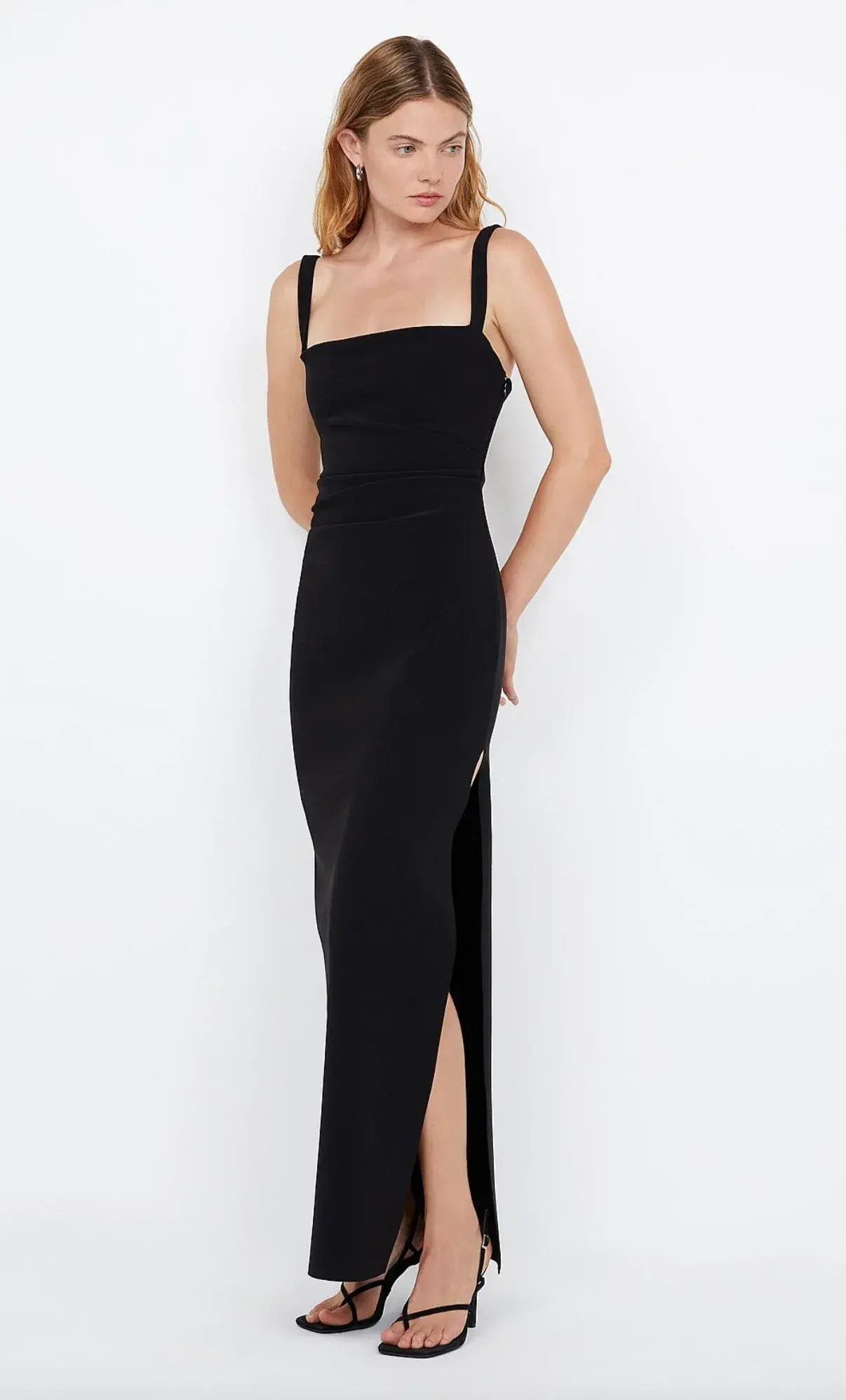 Bec and Bridge Leora Tuck Maxi Dress Black Size 10 - Image 1