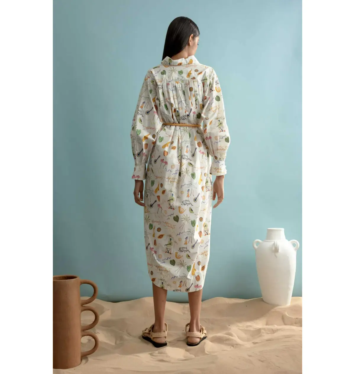 Alemais Golden Hands Shirt Dress Multi Size AU 8  - Image 4
