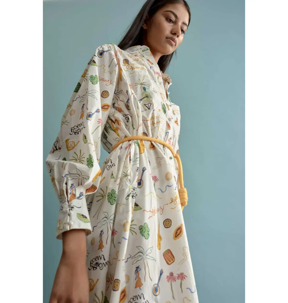 Alemais Golden Hands Shirt Dress Multi Size AU 8  - Image 2