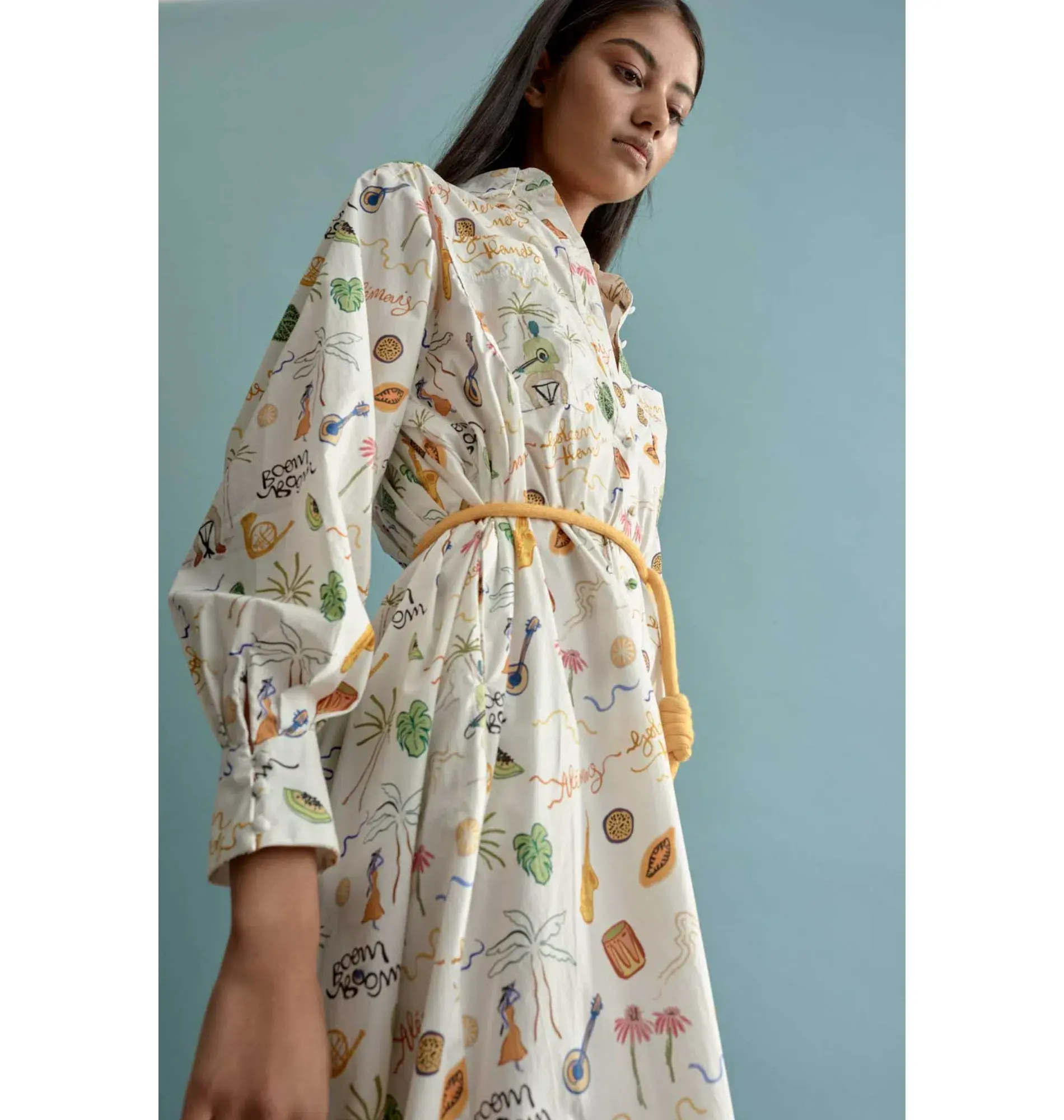 Alemais Golden Hands Shirt Dress Multi Size AU 8  - Image 2