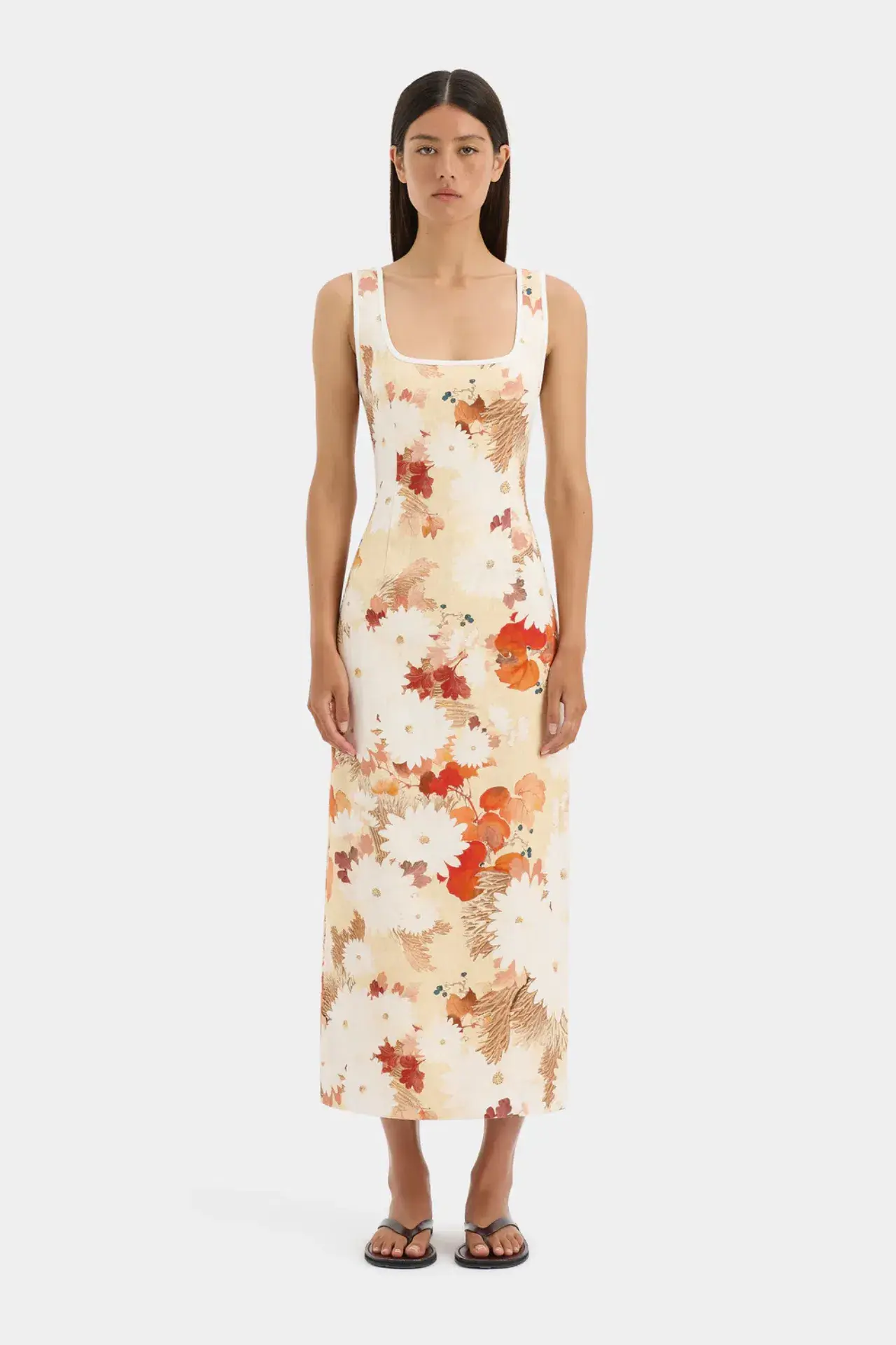 Sir The Label Jessamine Midi Dress Floral Size 10 - Image 1