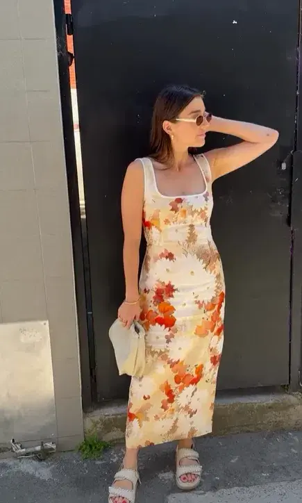 Sir The Label Jessamine Midi Dress Floral Size 10 - Image 3