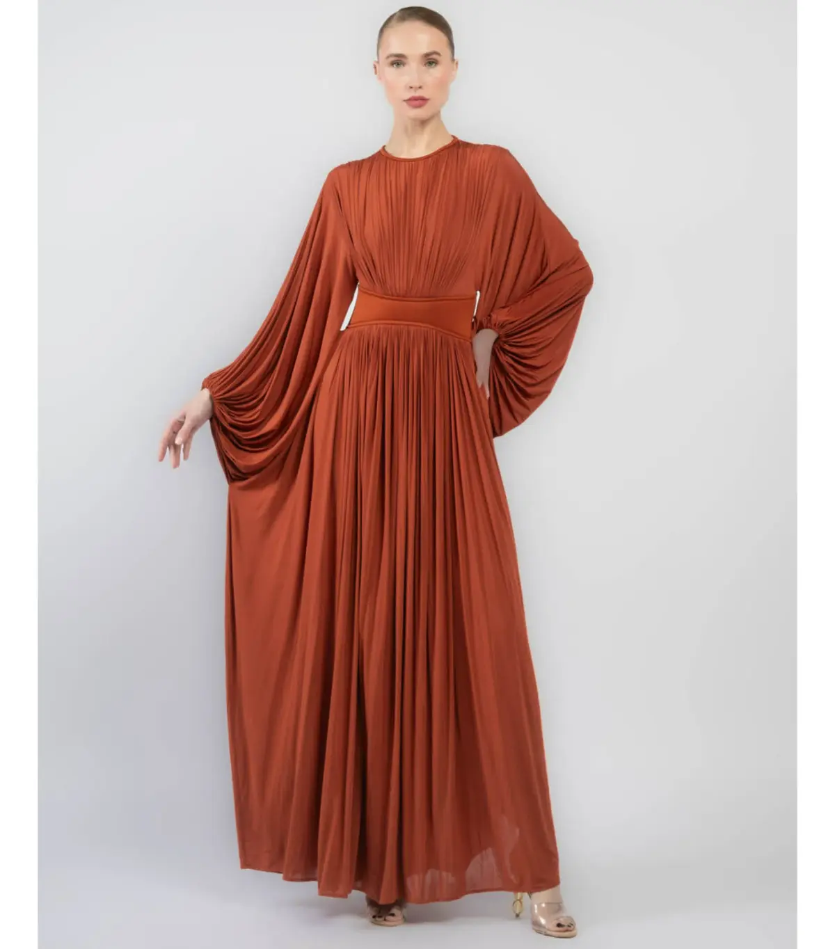 Zimmermann Illuminate Batwing Maxi Dress in Rust Size 2 / AU 12 - Image 1