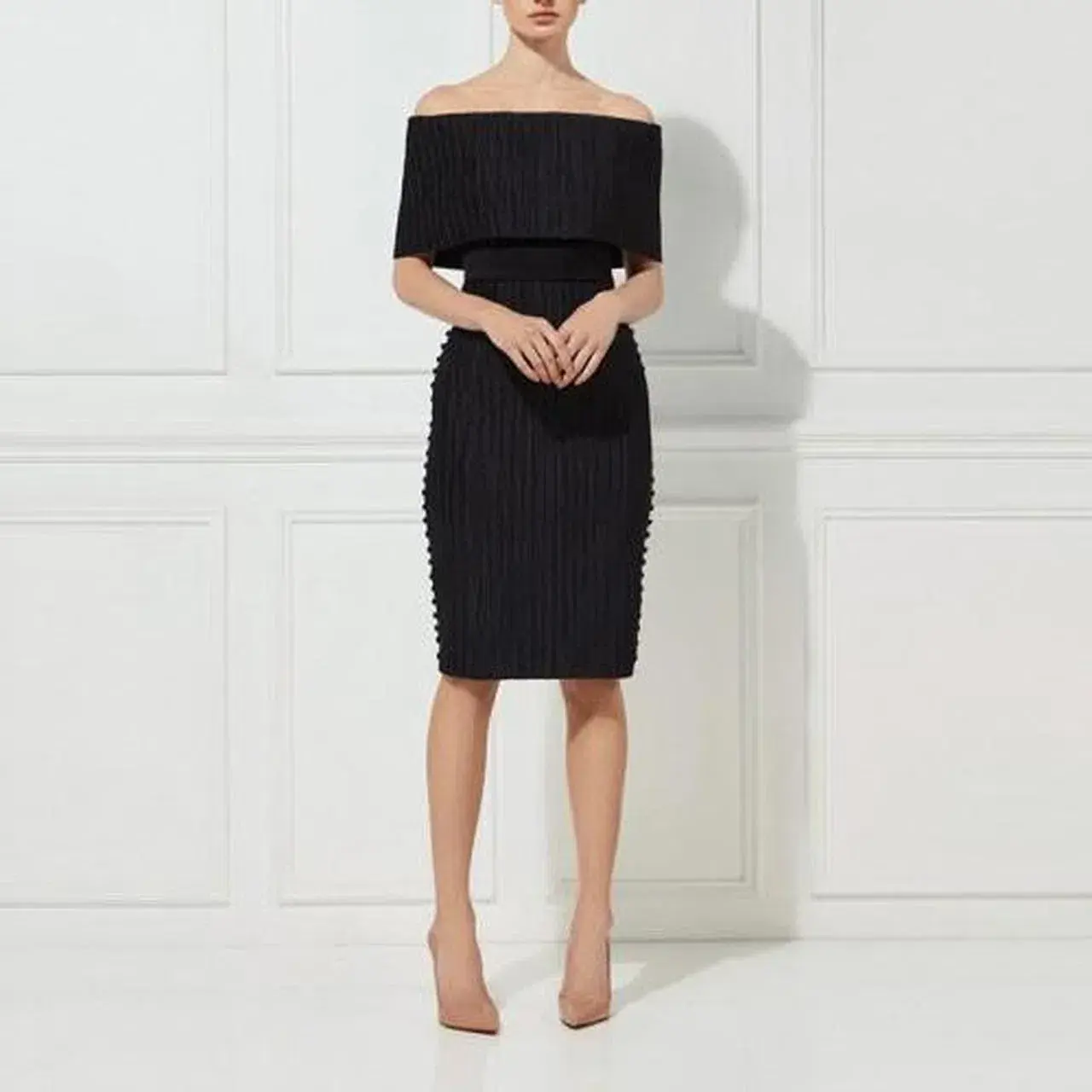 Misha Lily Midi Dress Black Size 8 - Image 1