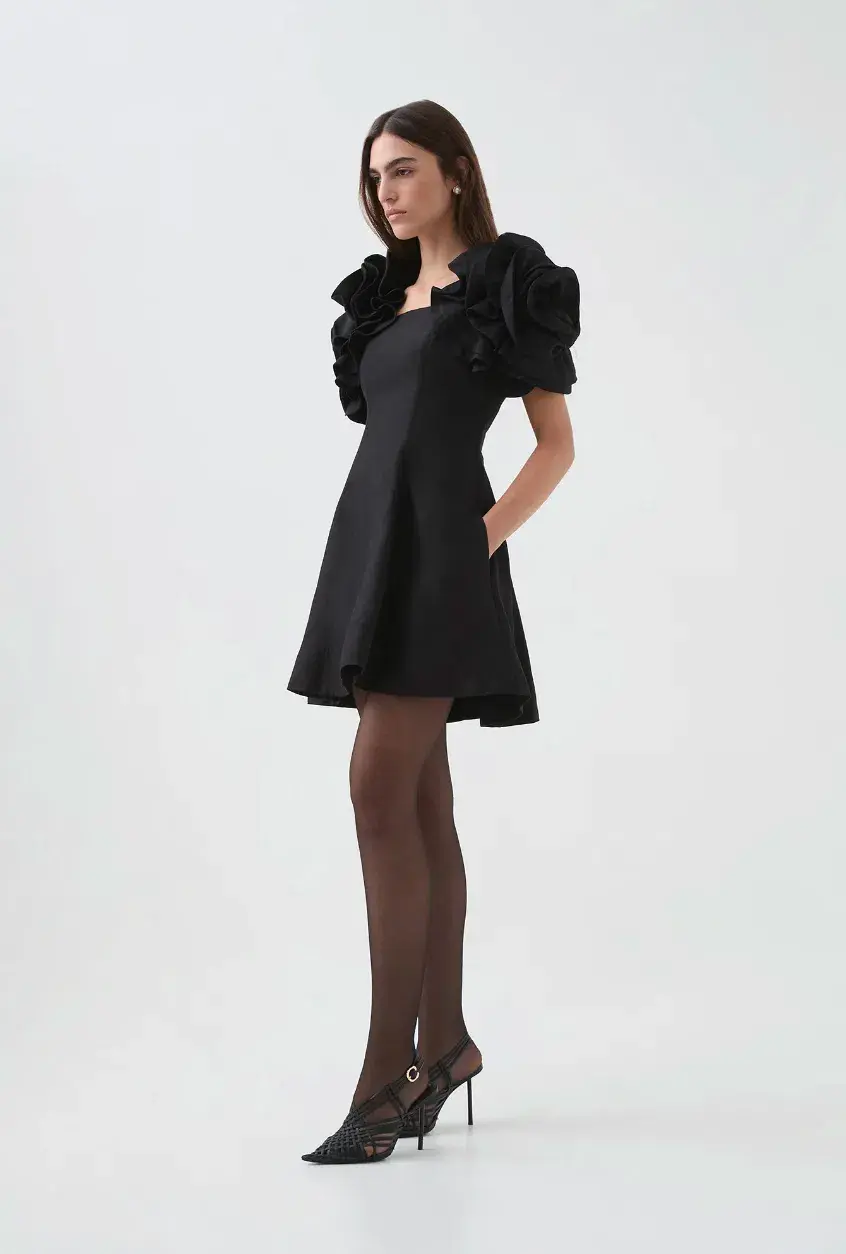 Aje Twyla Mini Dress in Black Size AU 8 - Image 4