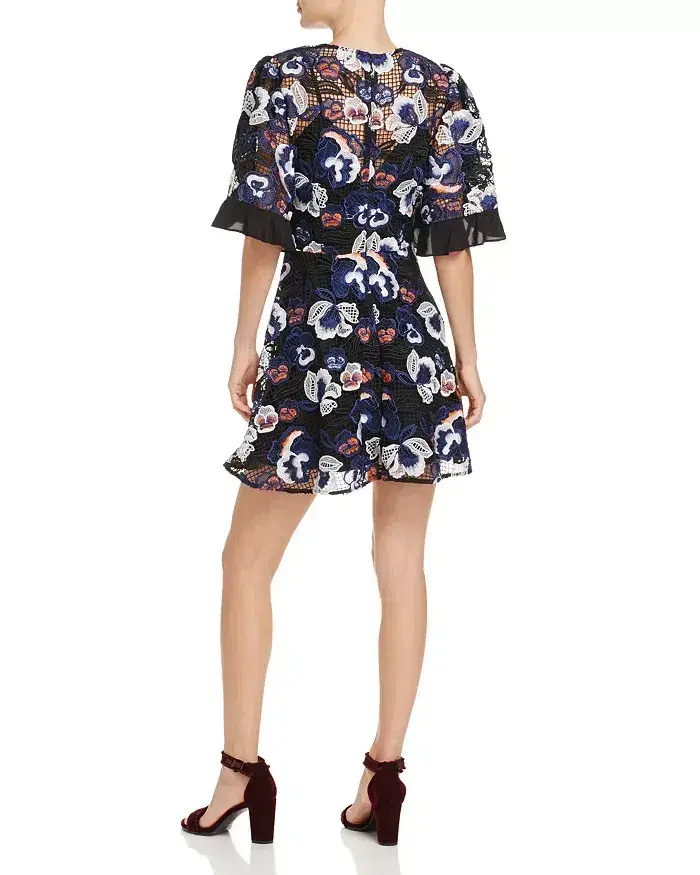 Talulah Estee Multi Lace Mini Dress Print Size 8 - Image 3