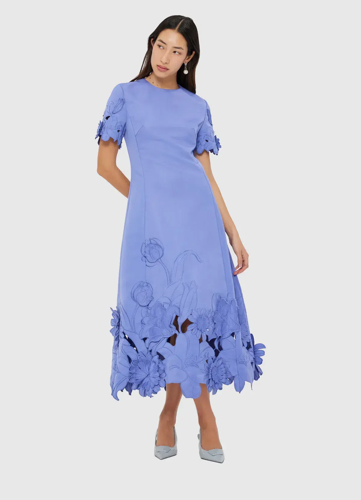 Leo Lin "Caroline" Midi Dress Purple Size 10 - Image 3