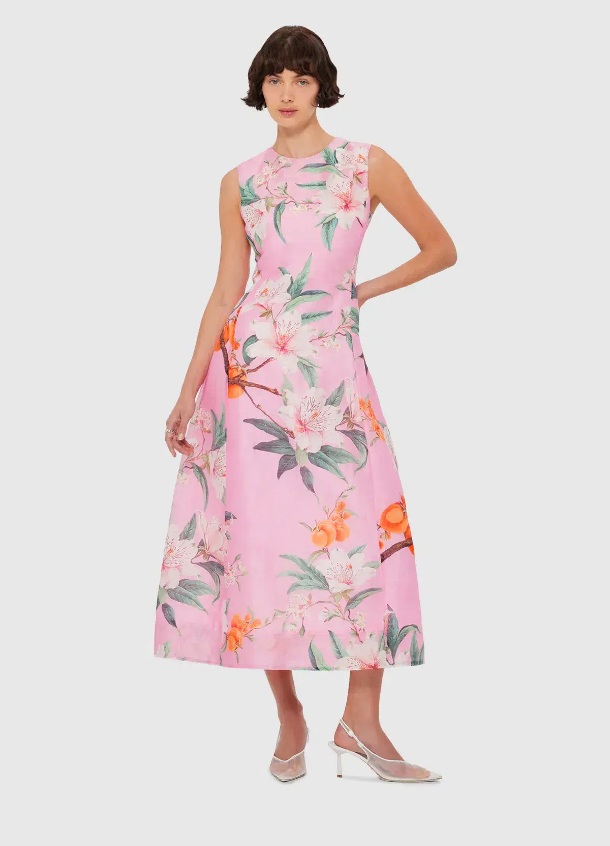 Leo Lin Cleo Midi Dress in Pink Size 12  - Image 1