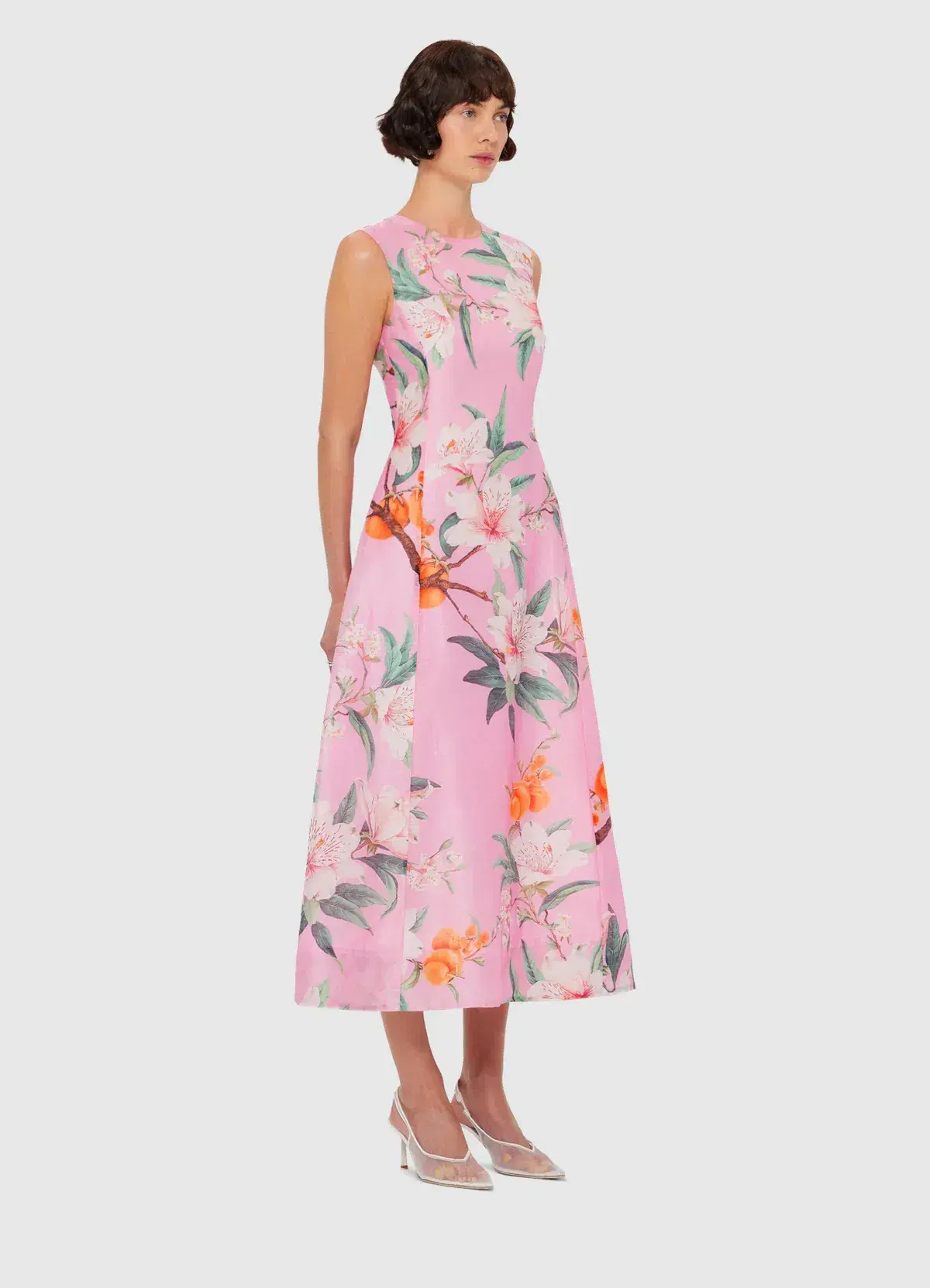 Leo Lin Cleo Midi Dress in Pink Size 12  - Image 3