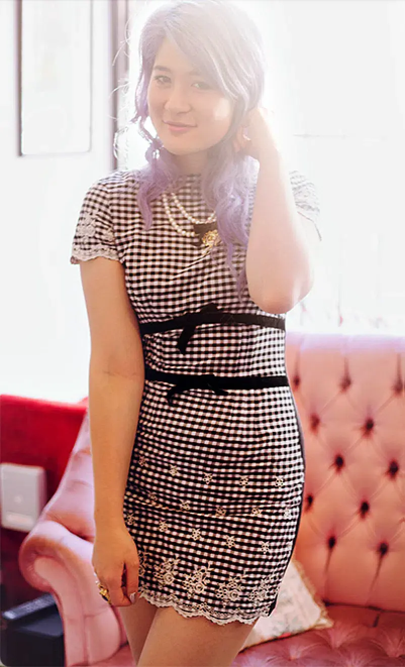 Wheels & Dollbaby Gingham Picnic Mini Dress Size M / AU 10 - Image 4