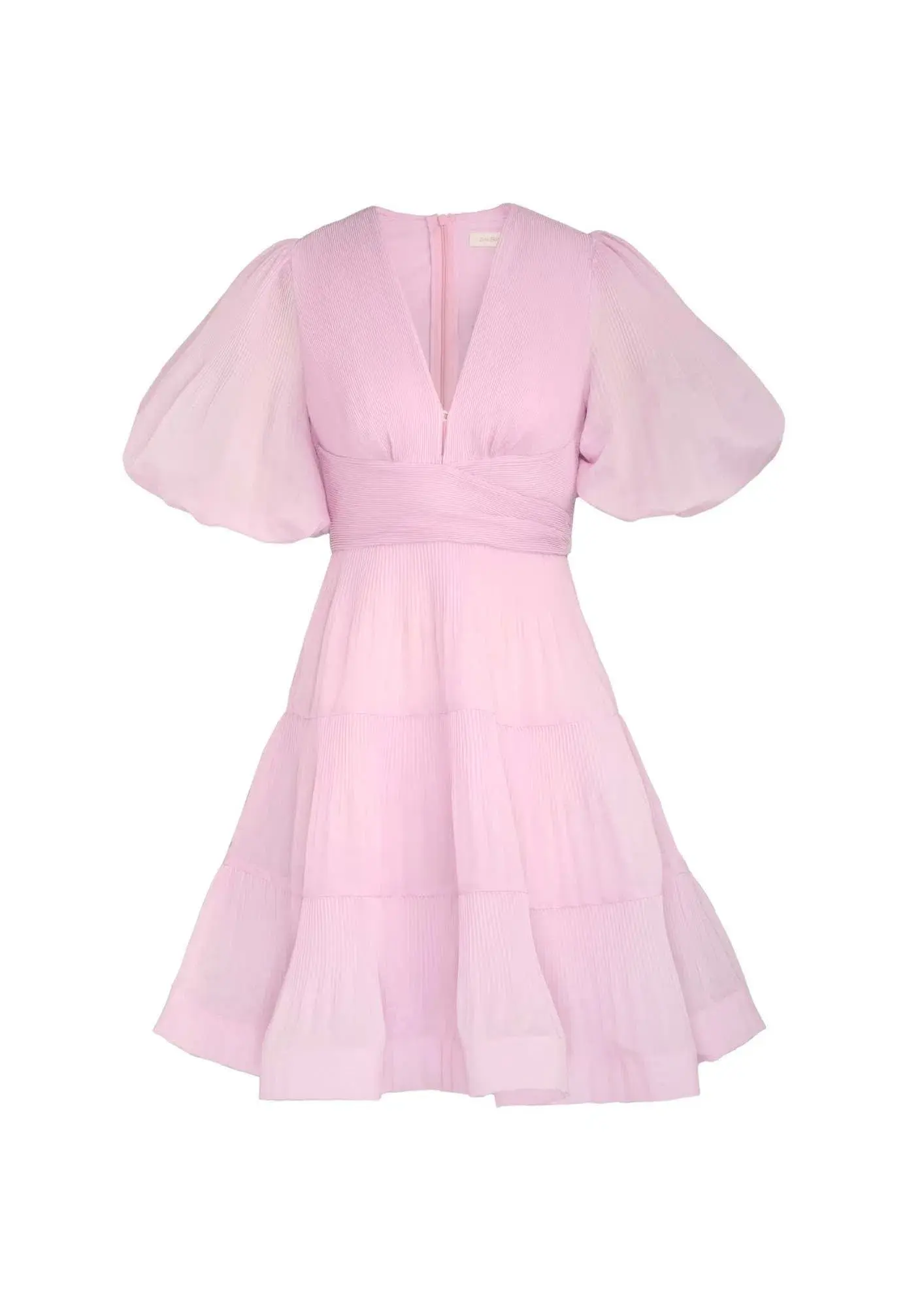 Zimmermann Pleated Mini Dress Pink Size 2 / AU 12 - Image 4
