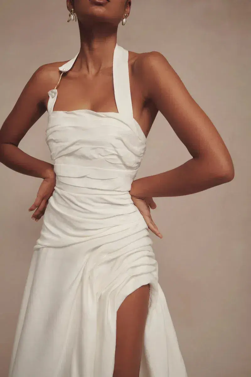 Aje Mika Draped Split Maxi Dress - Image 2