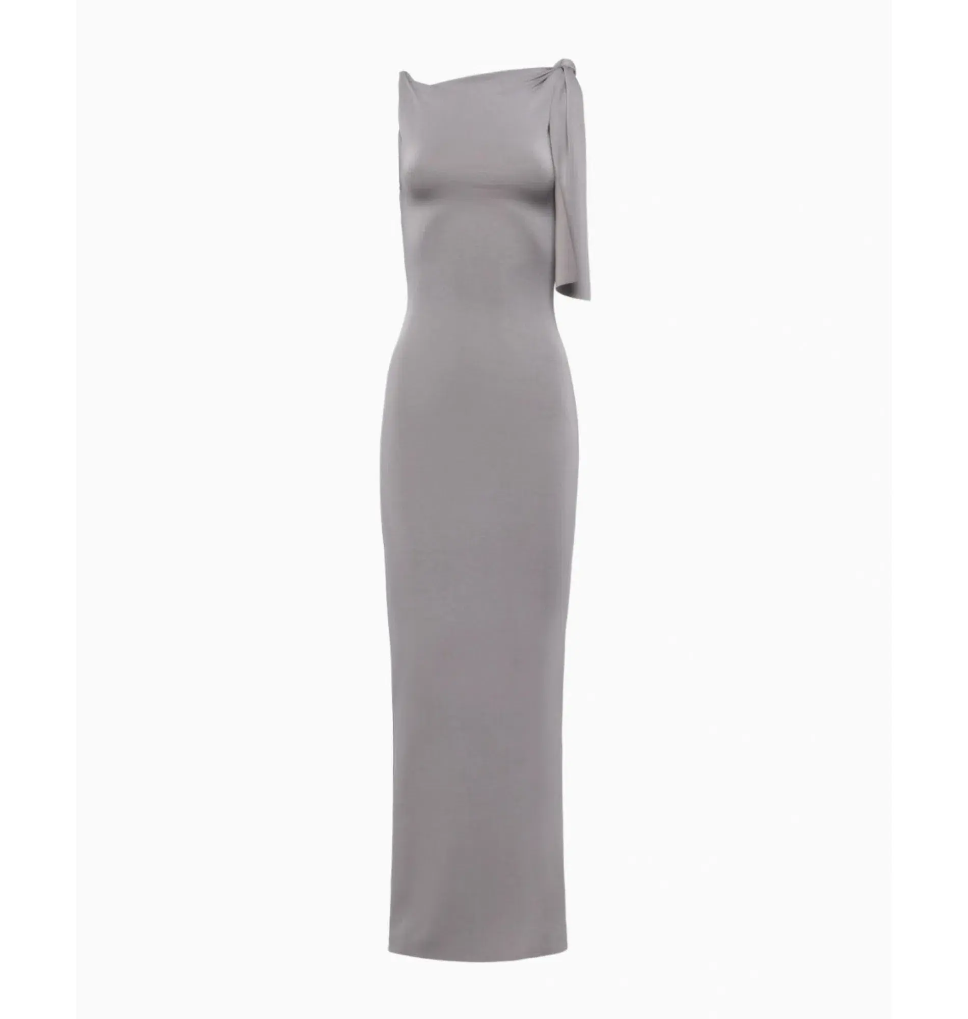 Khy Sueded Stretch Knotted Maxi Dress in Steel Grey Size M / AU 10 - Image 3