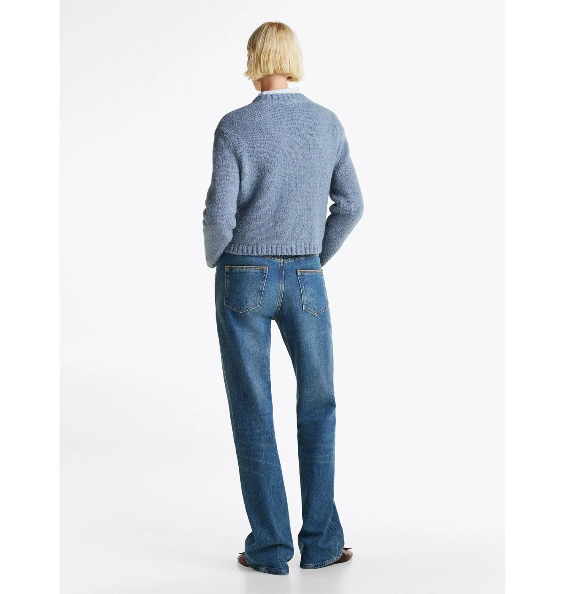 Tommy Hilfiger Gold-Tone Button Textured Cardigan Blue Size  M/Au 10  - Image 4