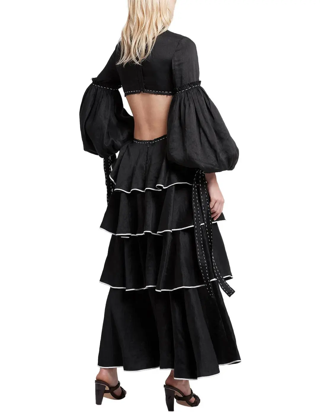 Aje Gracious Cut Out Dress Black Size 6 for rent on The Volte - main image