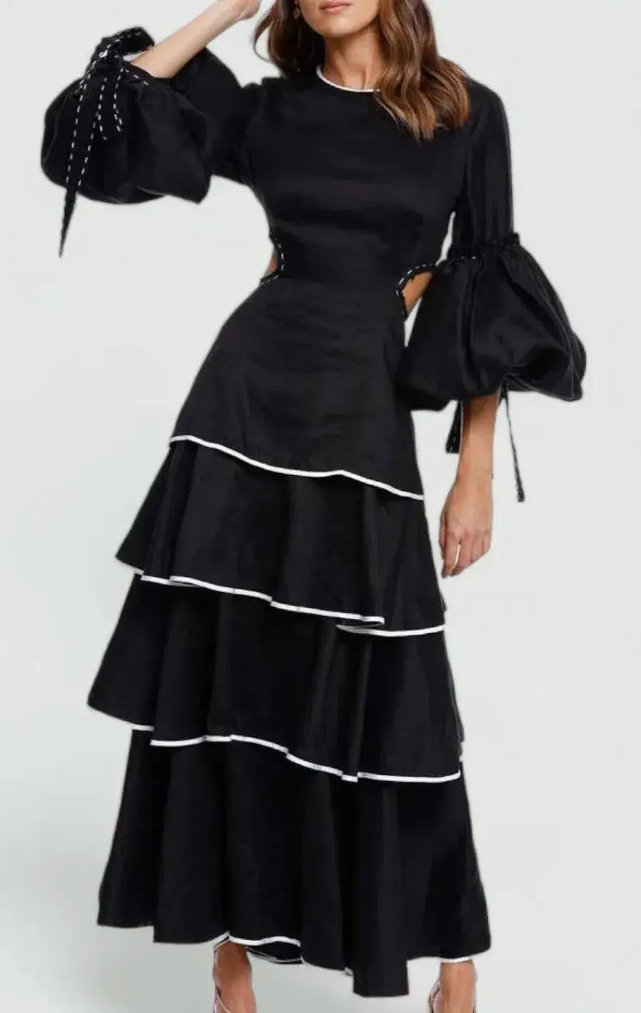 Aje Gracious Cut Out Dress Black Size 6 - Image 1
