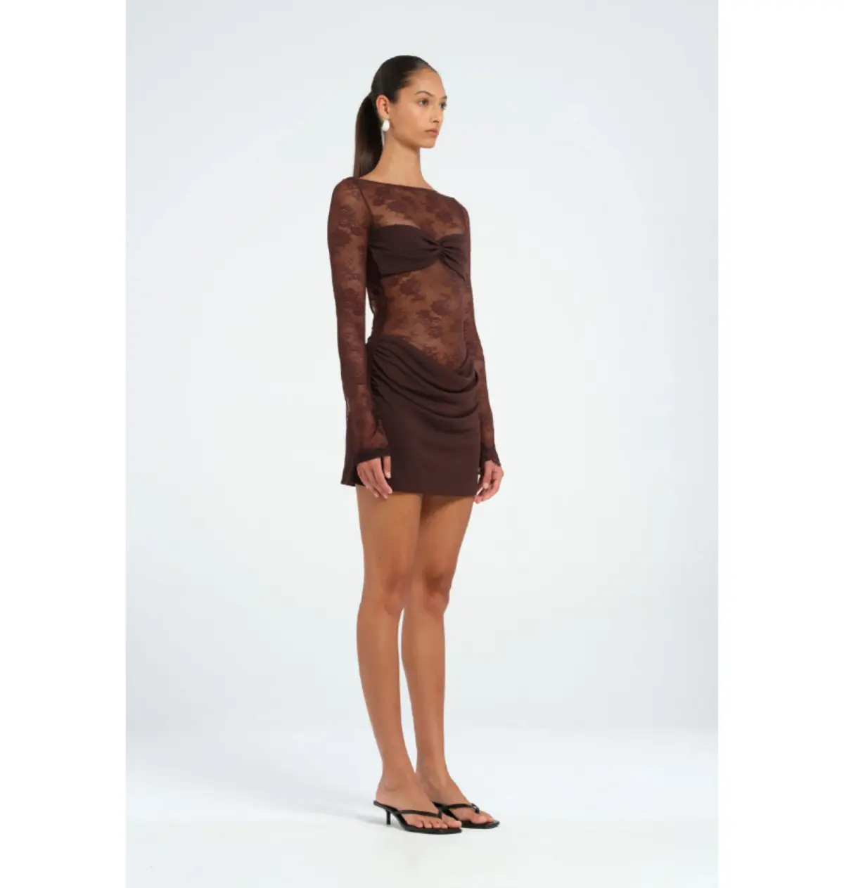 Benni Oskar Mini Dress Brown Size AU 6  - Image 2