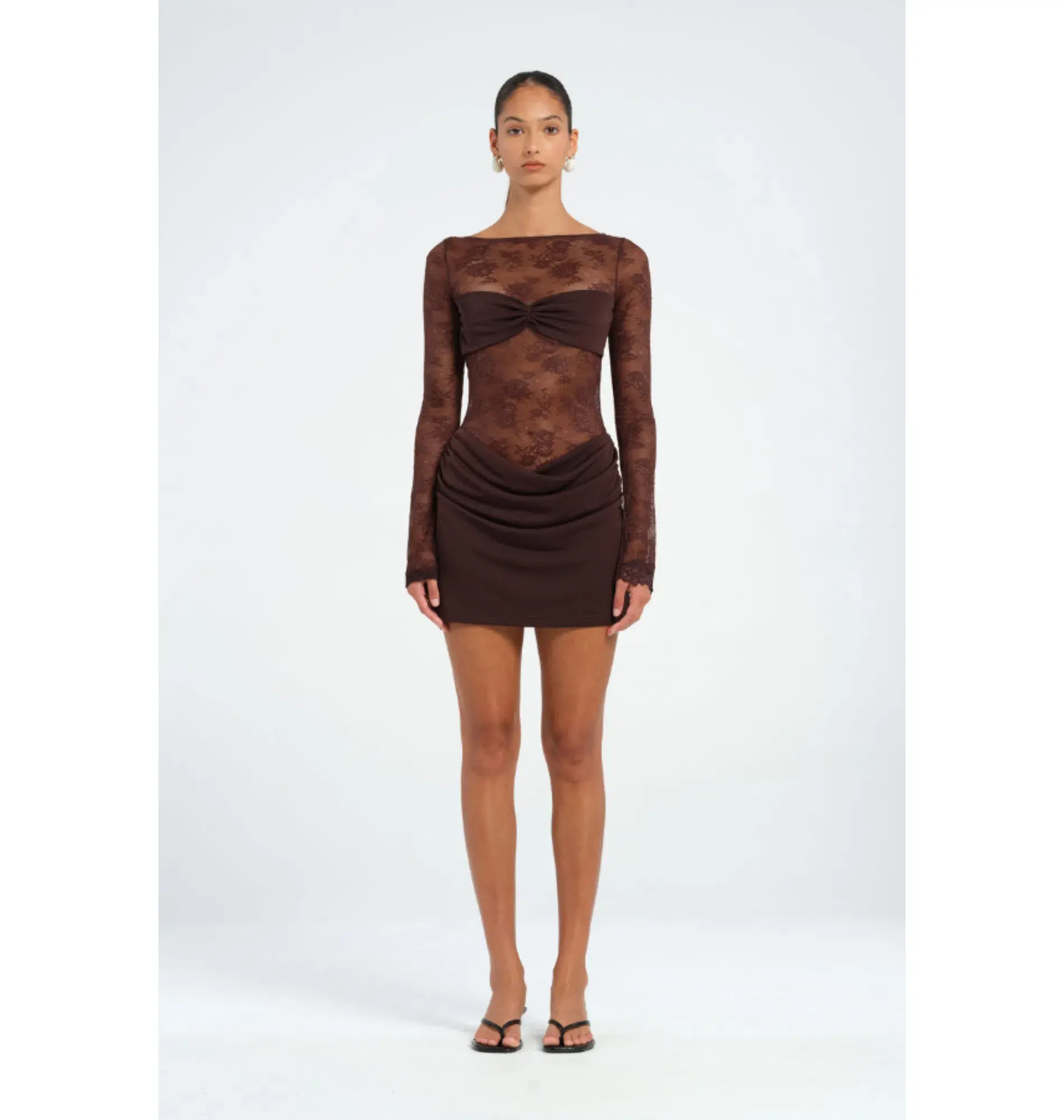 Benni Oskar Mini Dress Brown Size AU 6  - Image 1
