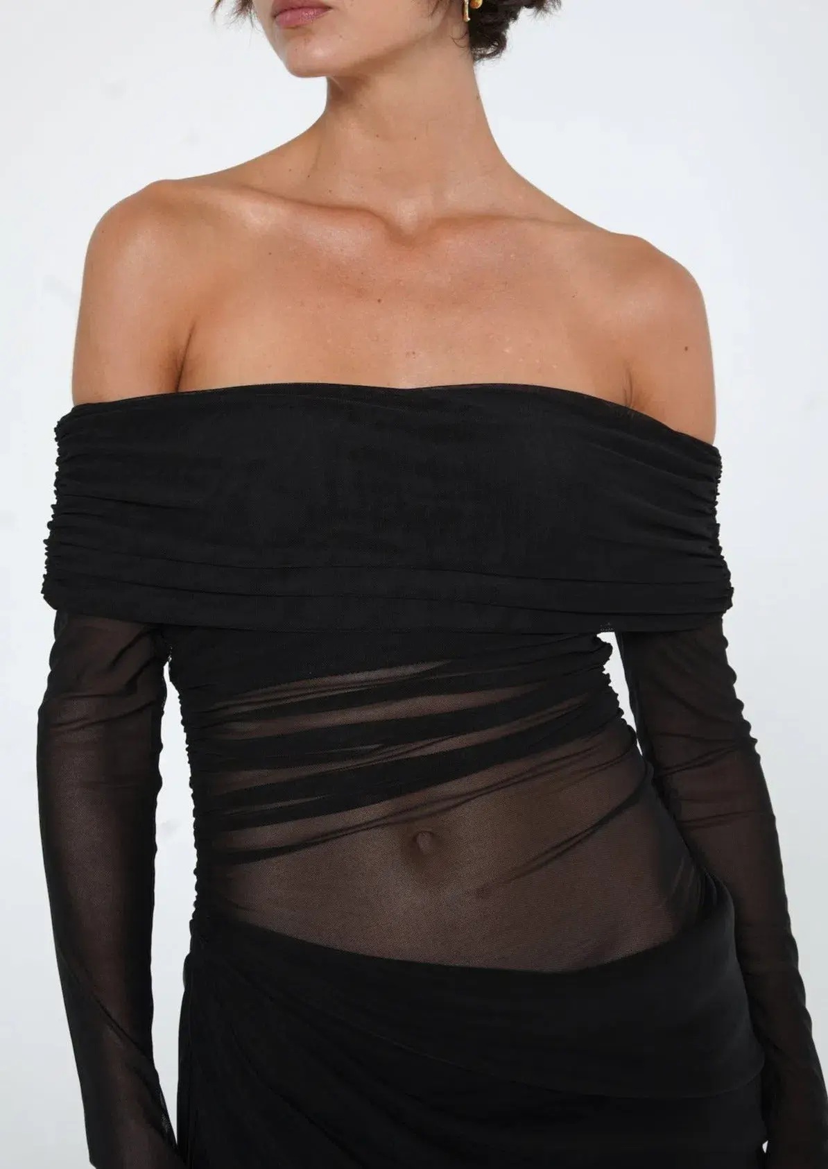 Benni Yasmin Off Shoulder Maxi Dress Black Size 10 - Image 2