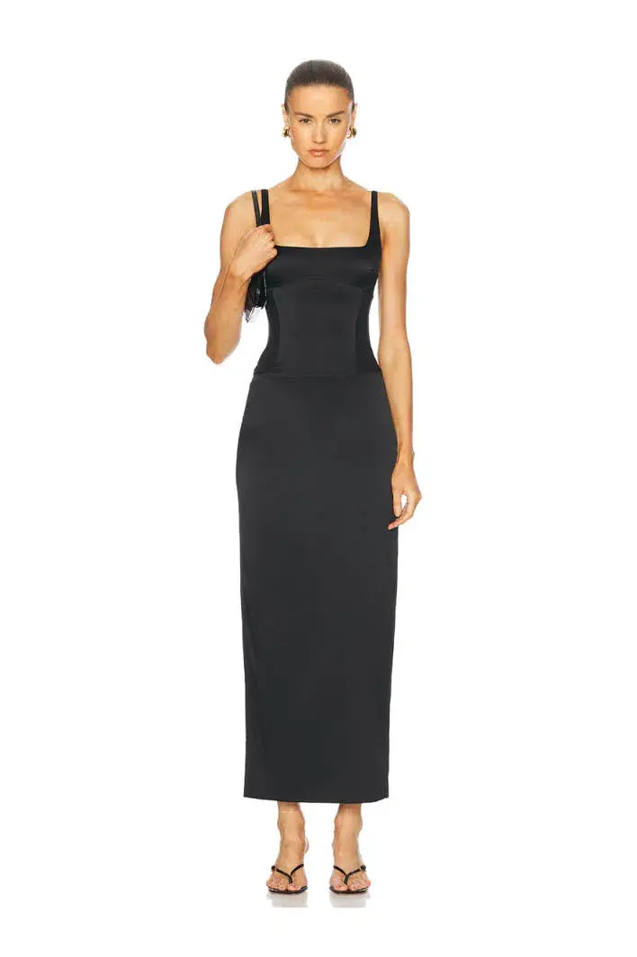 Sir the Label Sonora Evening Midi Dress Black Size 8 - Image 1