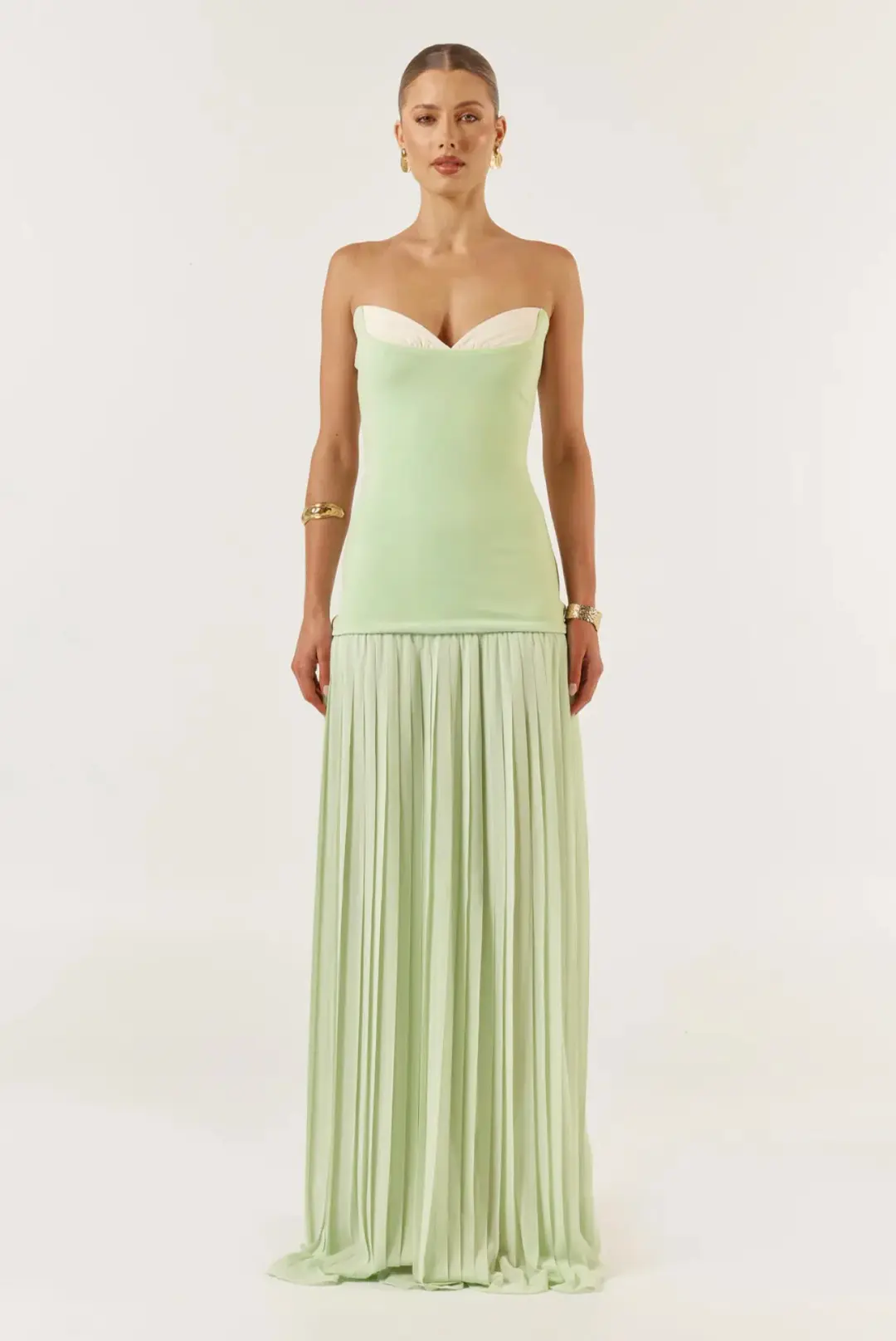 She is Olla Nicolette Maxi Dress Green Size XS/Au 6  for rent on The Volte - main image